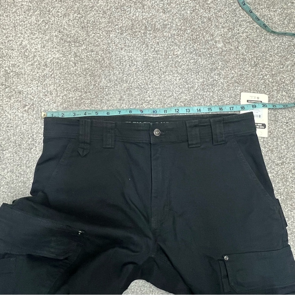 Duluth Trading Pants Mens 36x32 Black Flex Fire Hose Relaxed Fit Cargo Work NEW - Picture 5 of 11